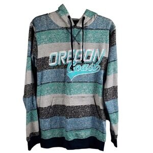 Burnside Striped Long Sleeves Hooded Outdoor Hooded Sweater Size Small